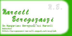 marcell beregszaszi business card